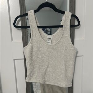 PINK Victoria's Secret Crop Tank Top soft material Cream color size large